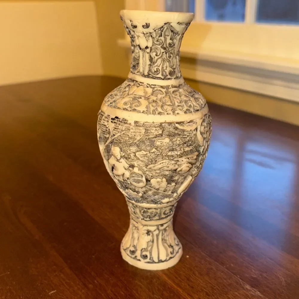Carved candle holder